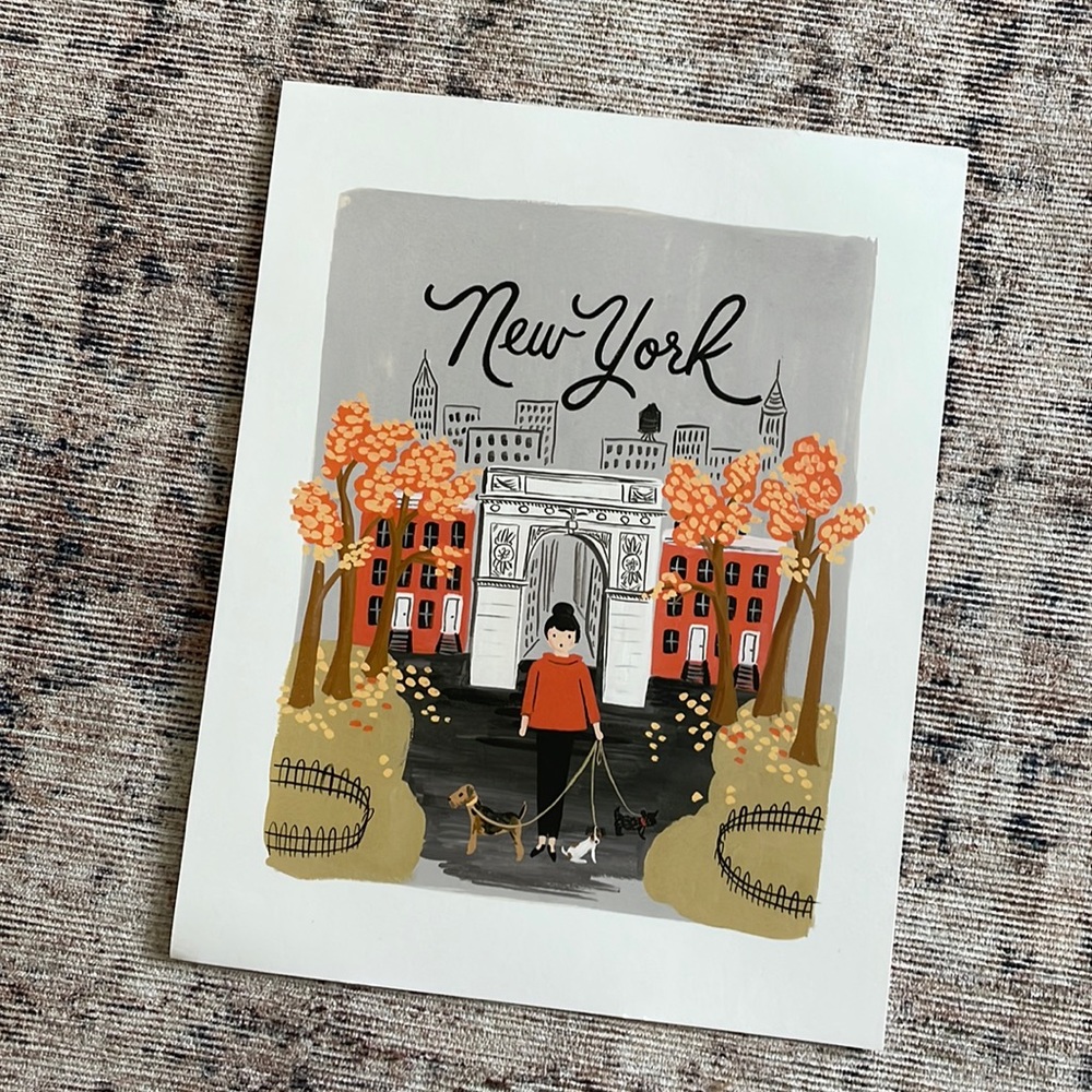 Rifle Paper Co New York in the fall print 11x14